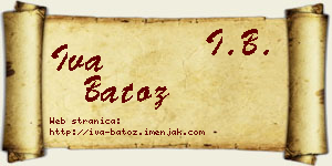 Iva Batoz vizit kartica